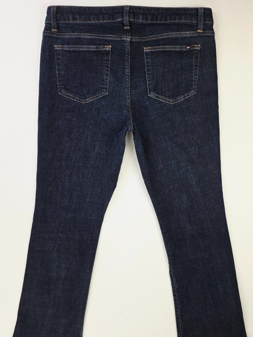 Tommy Hilfiger Bootcut 30 Inch Inseam Size 12S Womens Blue Denim Logo Tag Jeans